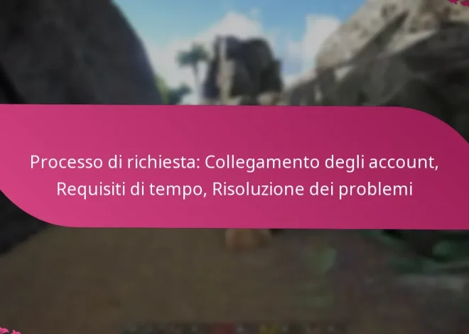Processo di richiesta: Collegamento degli account, Requisiti di tempo, Risoluzione dei problemi