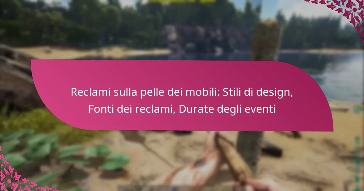 Reclami sulla pelle dei mobili: Stili di design, Fonti dei reclami, Durate degli eventi